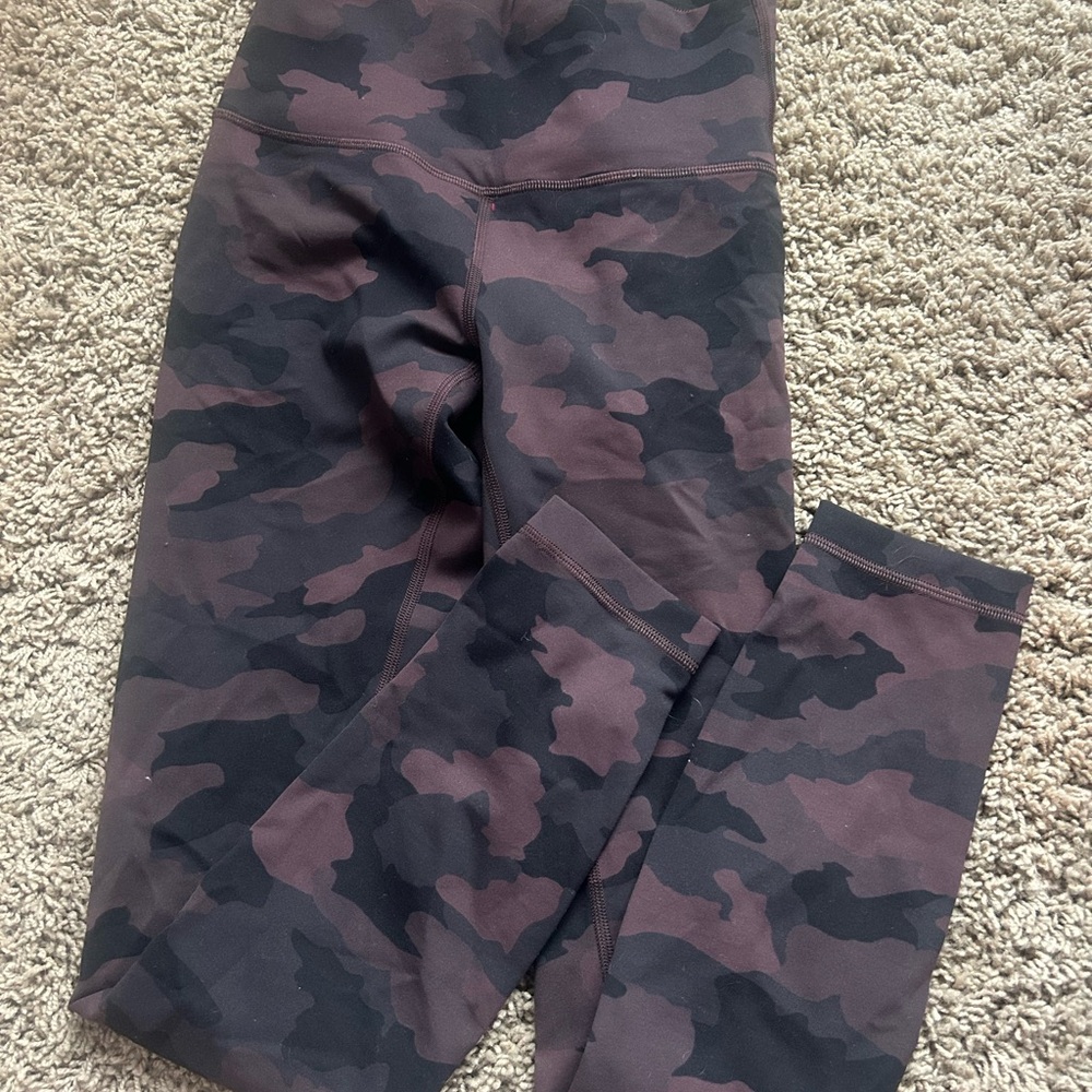 lululemon wunder train 25” Leggings camo print